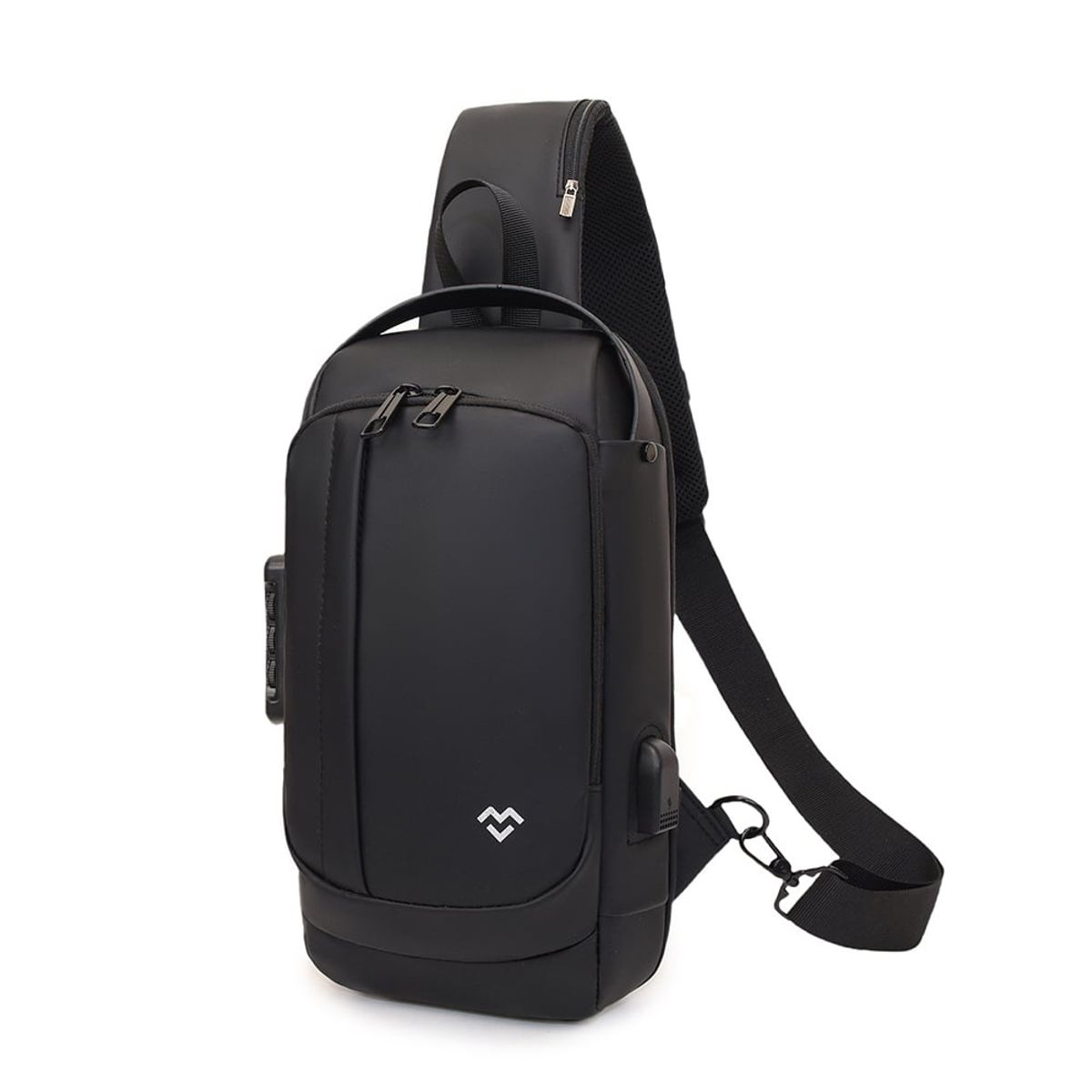 MV MOVAC - Bolso MOVAC Urban Trekker De Pecho Antirrobo Hombre Puerto Carga USB