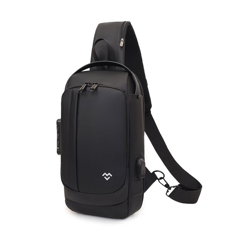 MV MOVAC - Bolso MOVAC Urban Trekker De Pecho Antirrobo Hombre Puerto Carga USB