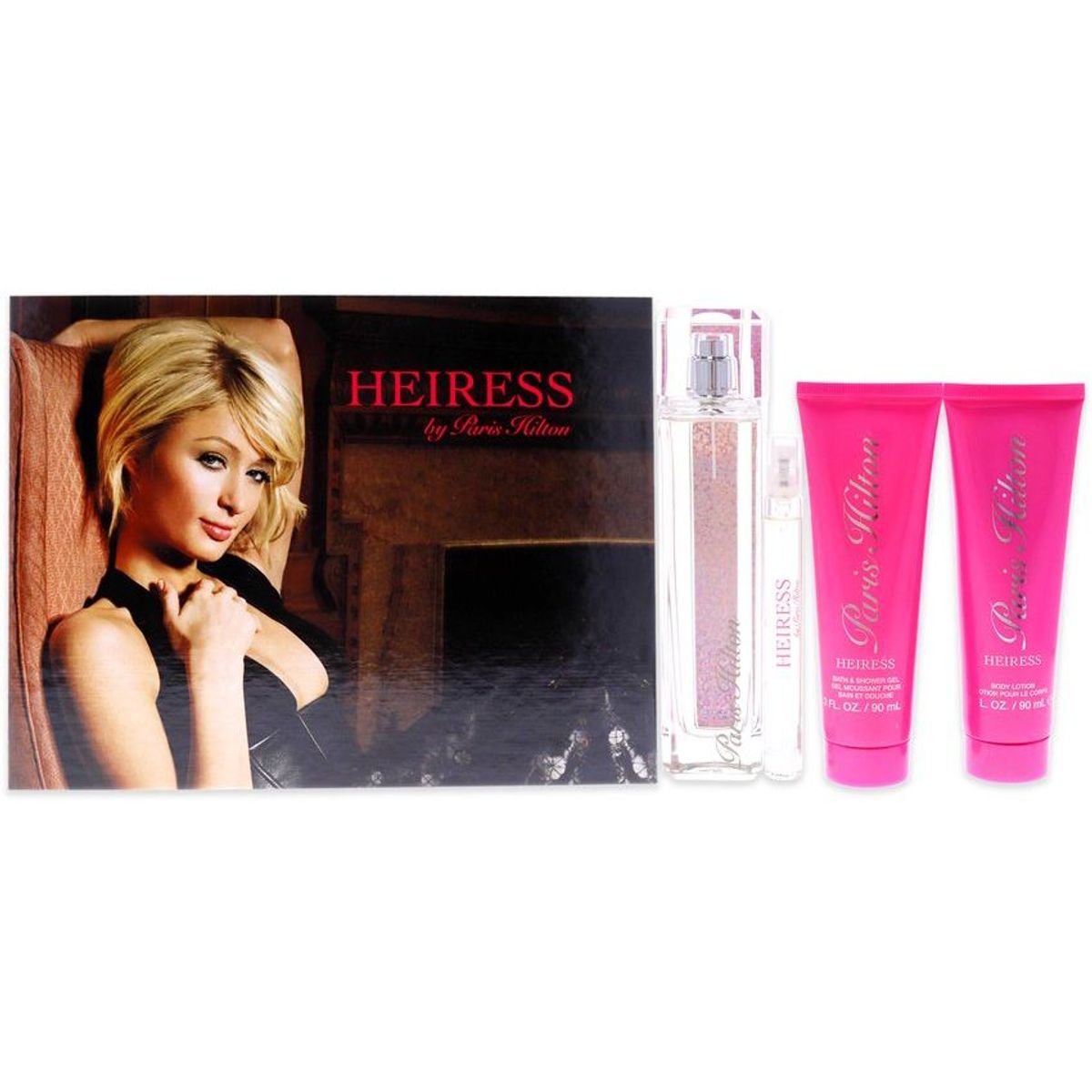 PARIS HILTON - Set Perfume Heiress 100 ml + 10 ml + Crema Corporal + Gel de Ducha Paris Hilton