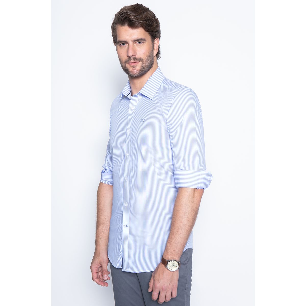 NEW MAN - Camisa Lincoln Celeste New Man