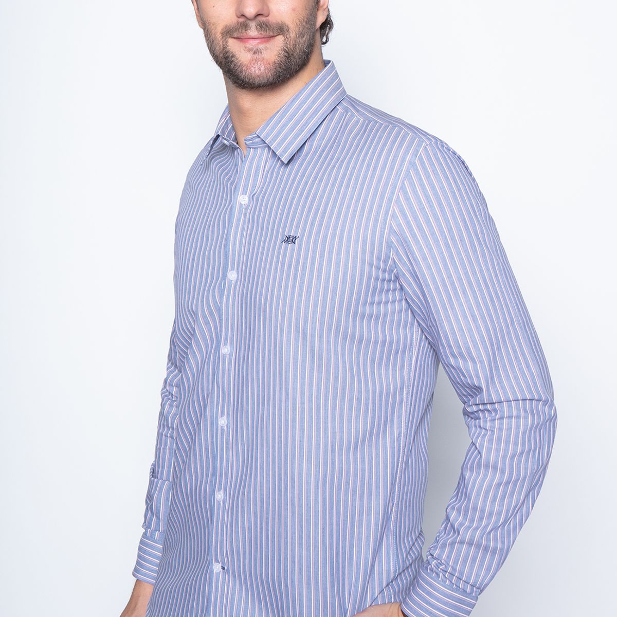 NEW MAN - Camisa Margate Azul New Man