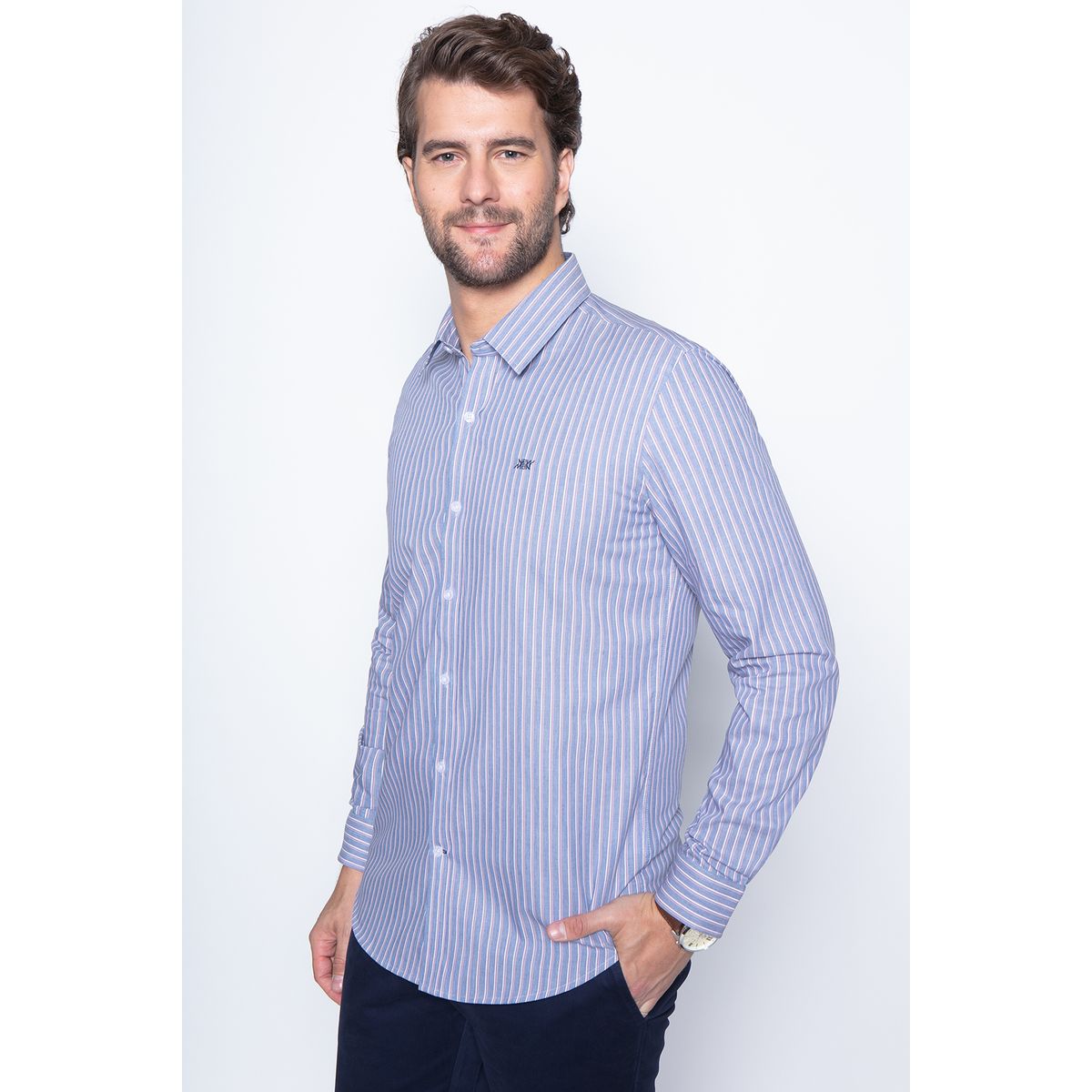 NEW MAN - Camisa Margate Azul New Man