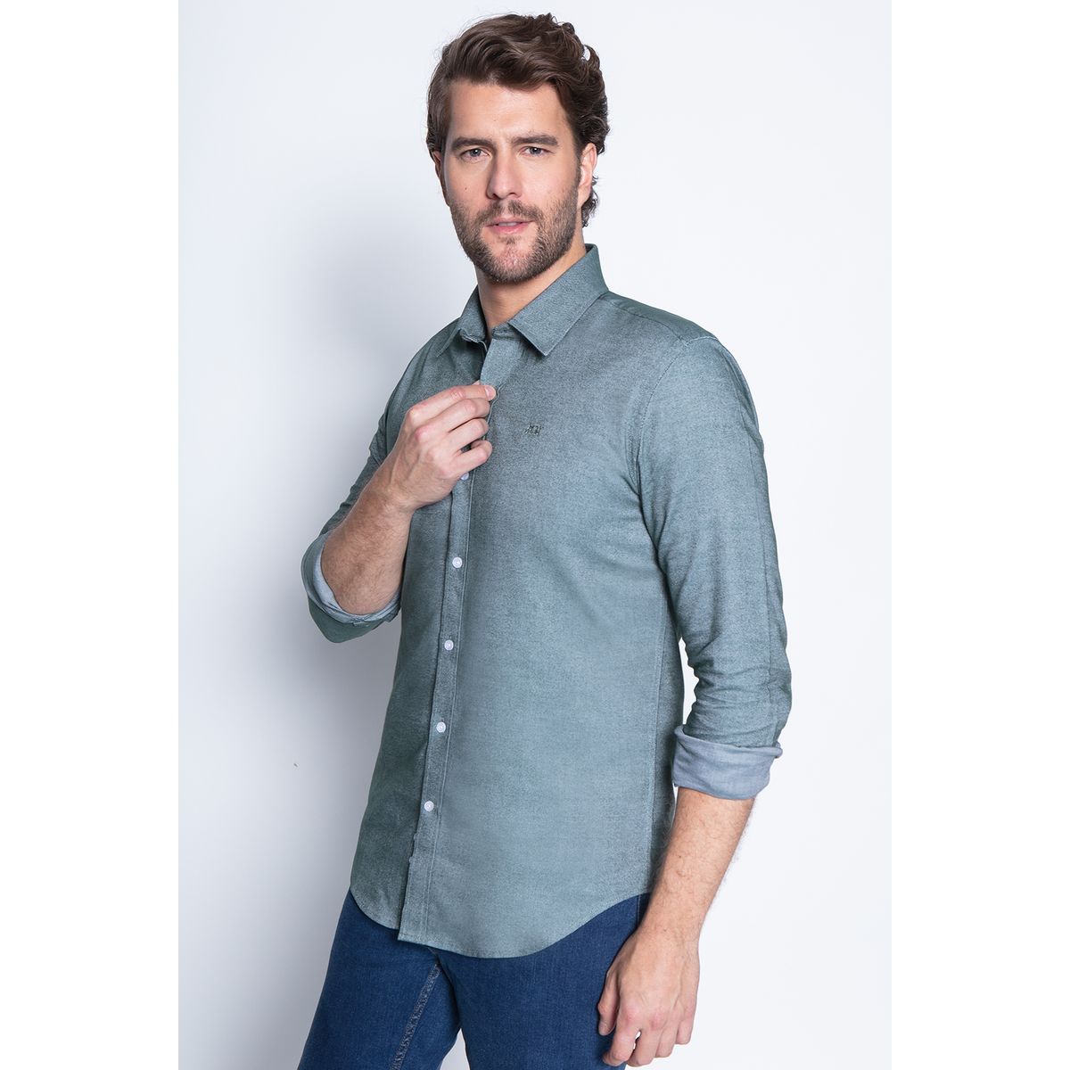 NEW MAN - Camisa Warwick Beige New Man
