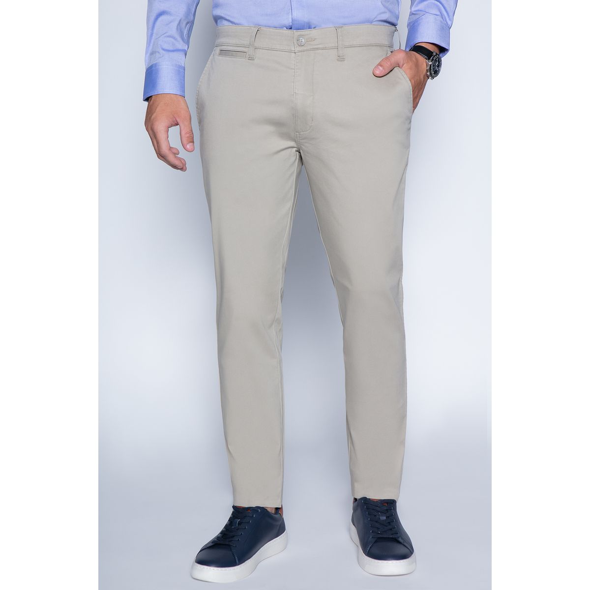 FEROUCH - Pantalon Twill Slim /33 Beige Ferouch