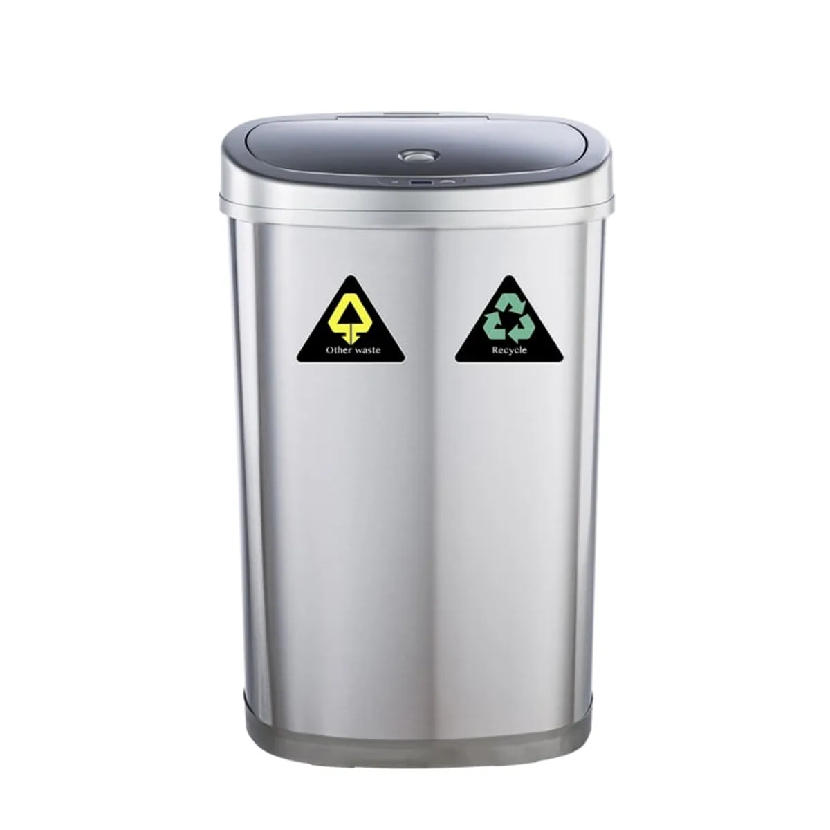 NINESTARS - Basurero Automatico Papelera sensor Reciclaje Doble 50 Lts