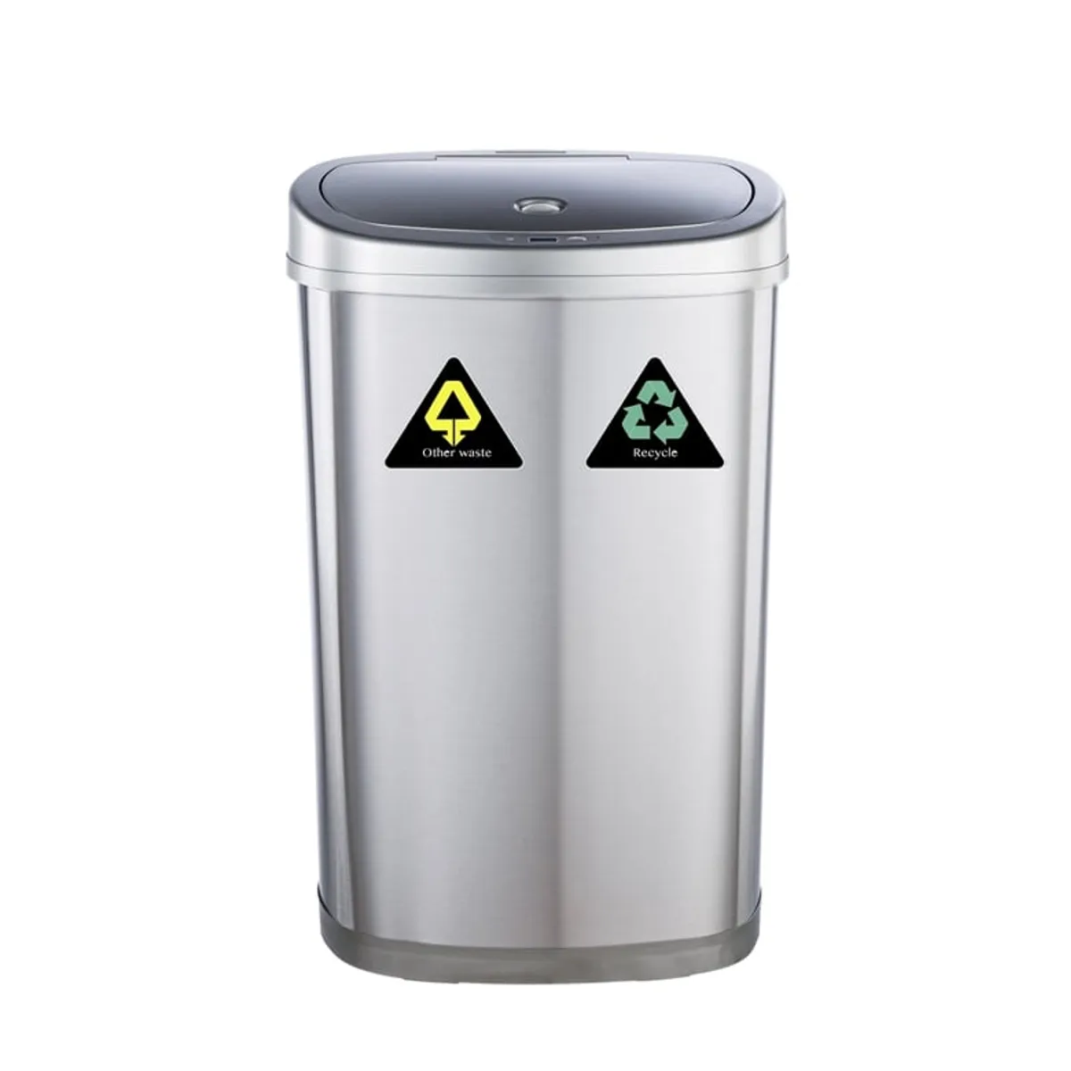 NINESTARS - Basurero Automatico Papelera sensor Reciclaje Doble 50 Lts