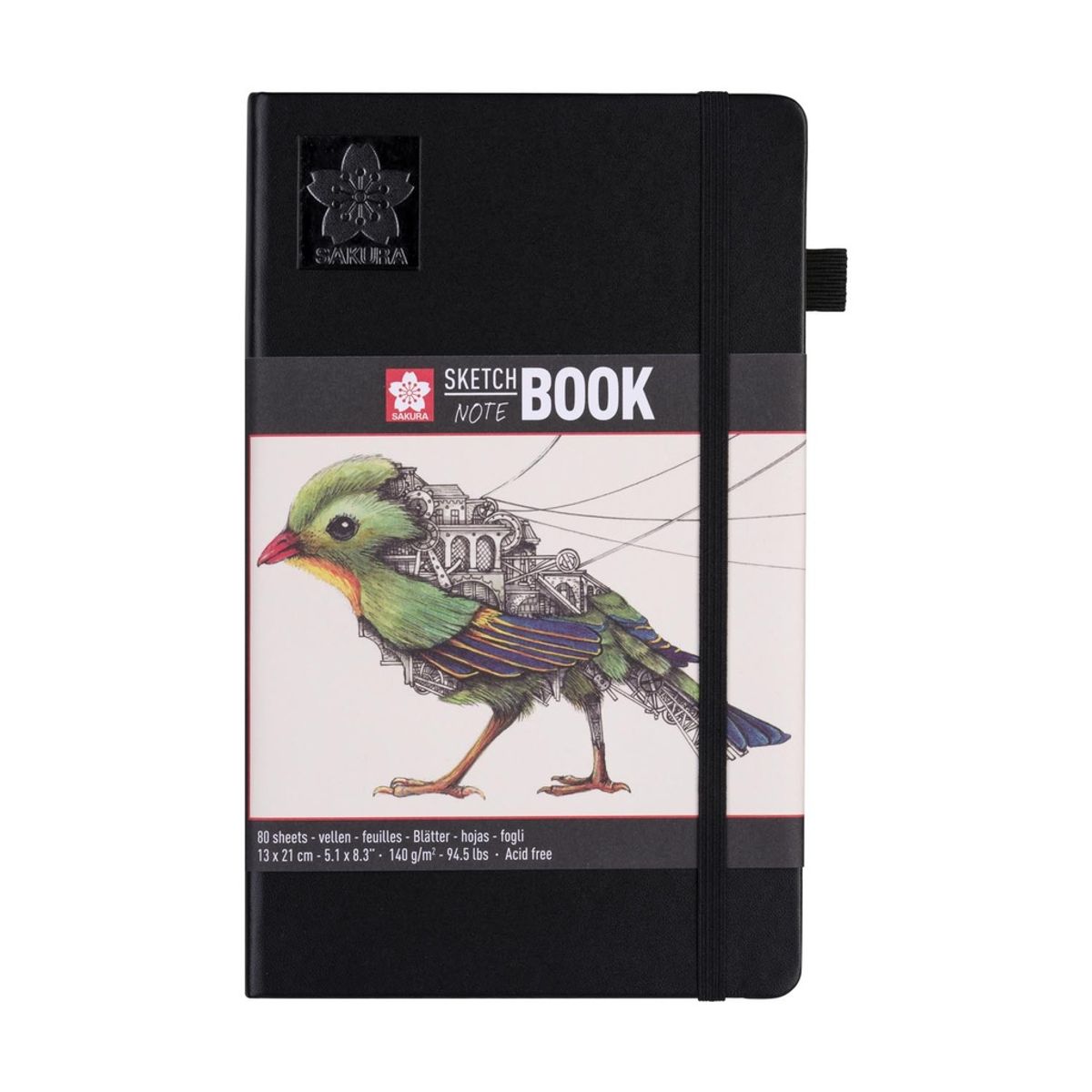 SAKURA - Sketchbook Sakura Hoja Blanco Crema 21x13cm 140gr 80hj