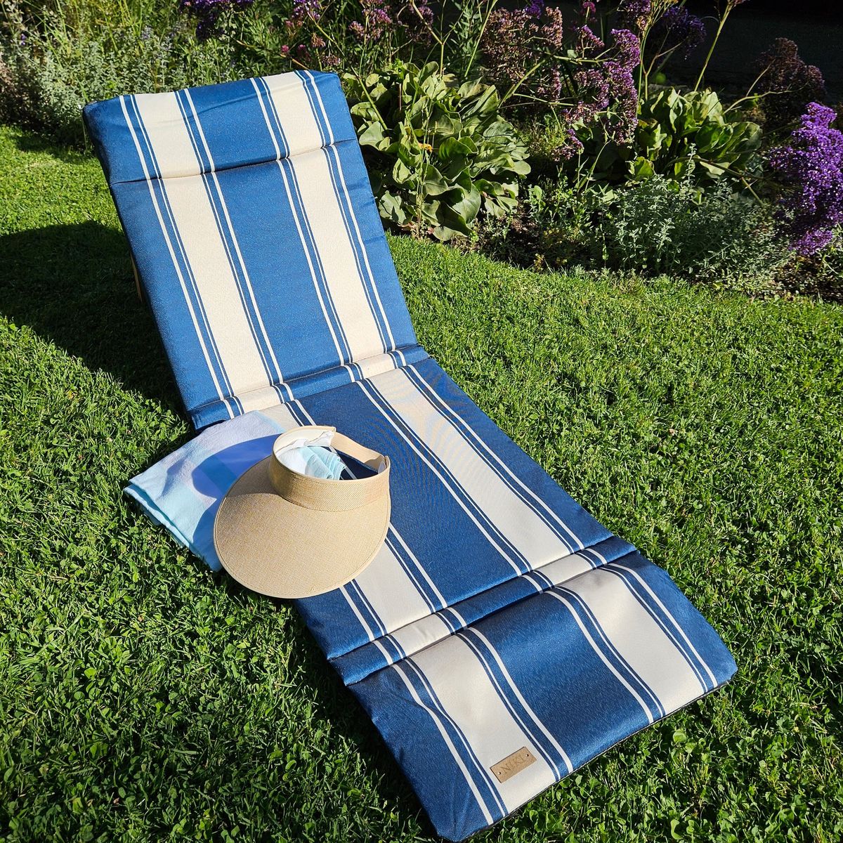 CUBRITAS - REPOSERA PORTATIL PLAYA BICOLOR AZUL