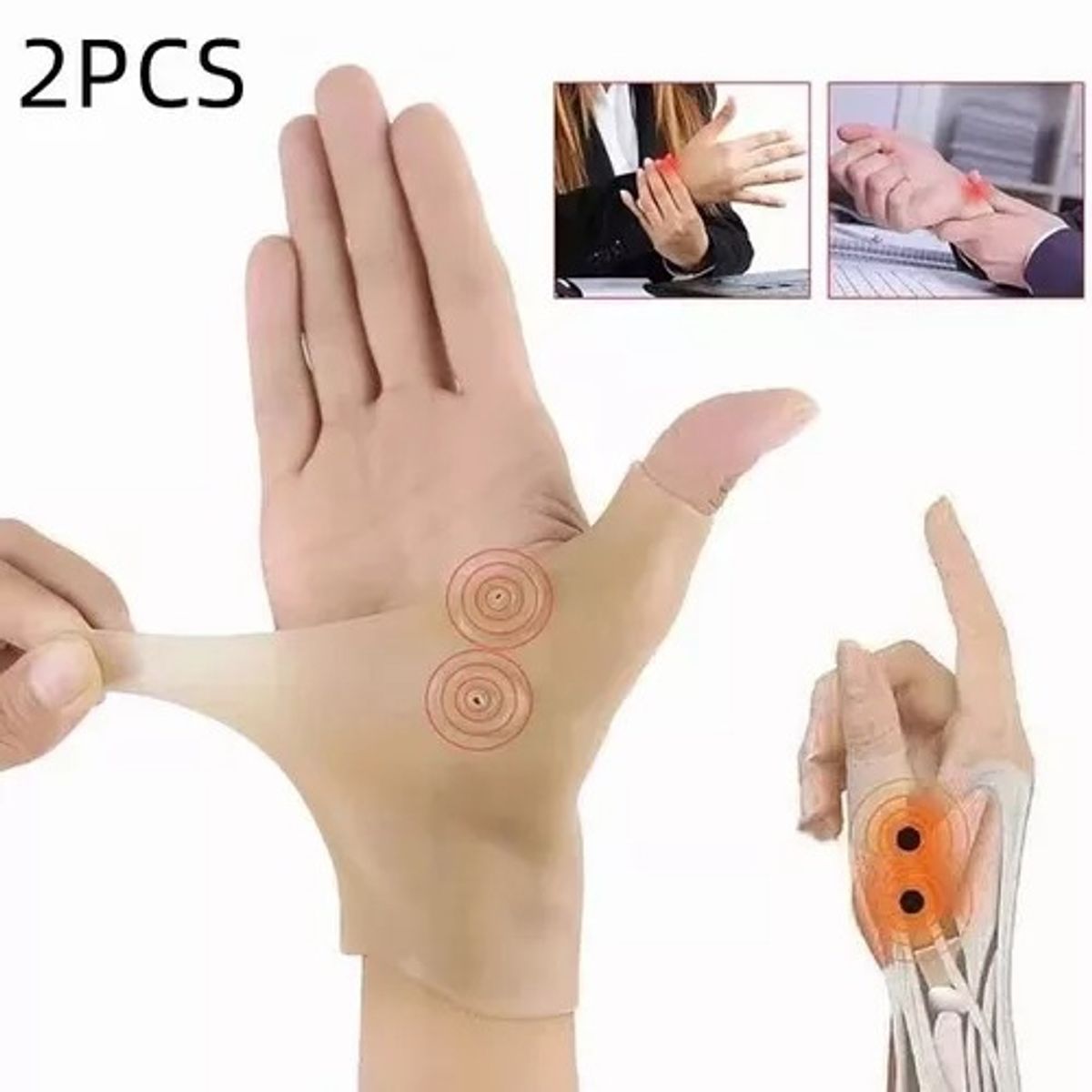 EDWINAYY - Guantes Magnéticos Silicona Protectores Para Mu?eca Y Pulgar