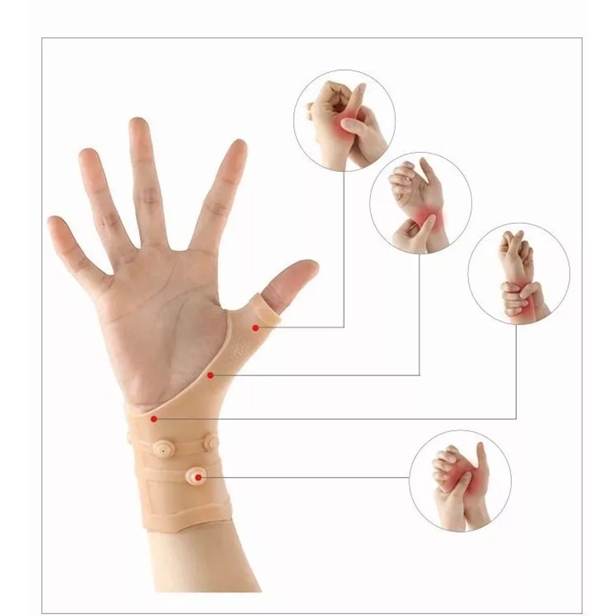 EDWINAYY - Guantes Magnéticos Silicona Protectores Para Mu?eca Y Pulgar