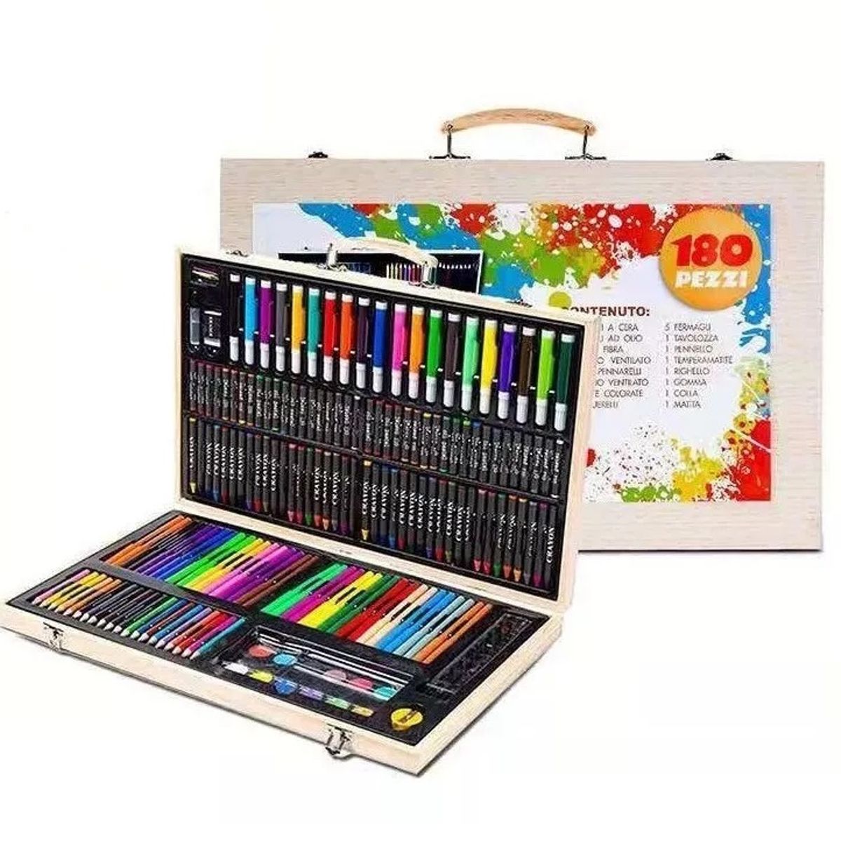 GENERICO - Set 180 Piezas Arte Dibujo Pintura Colorear