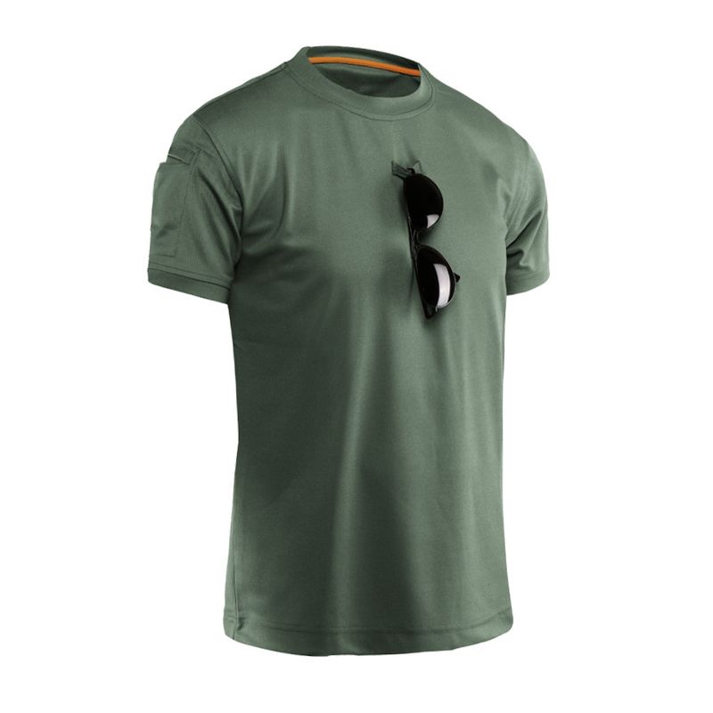 EDWINAYY - Polera Algodon Manga Corta Hombre Táctica Militares Deporte