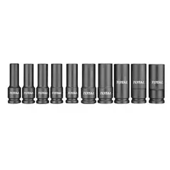 TOTAL TOOLS - Set Dados Impacto Largo 1/2 10 Piezas Total