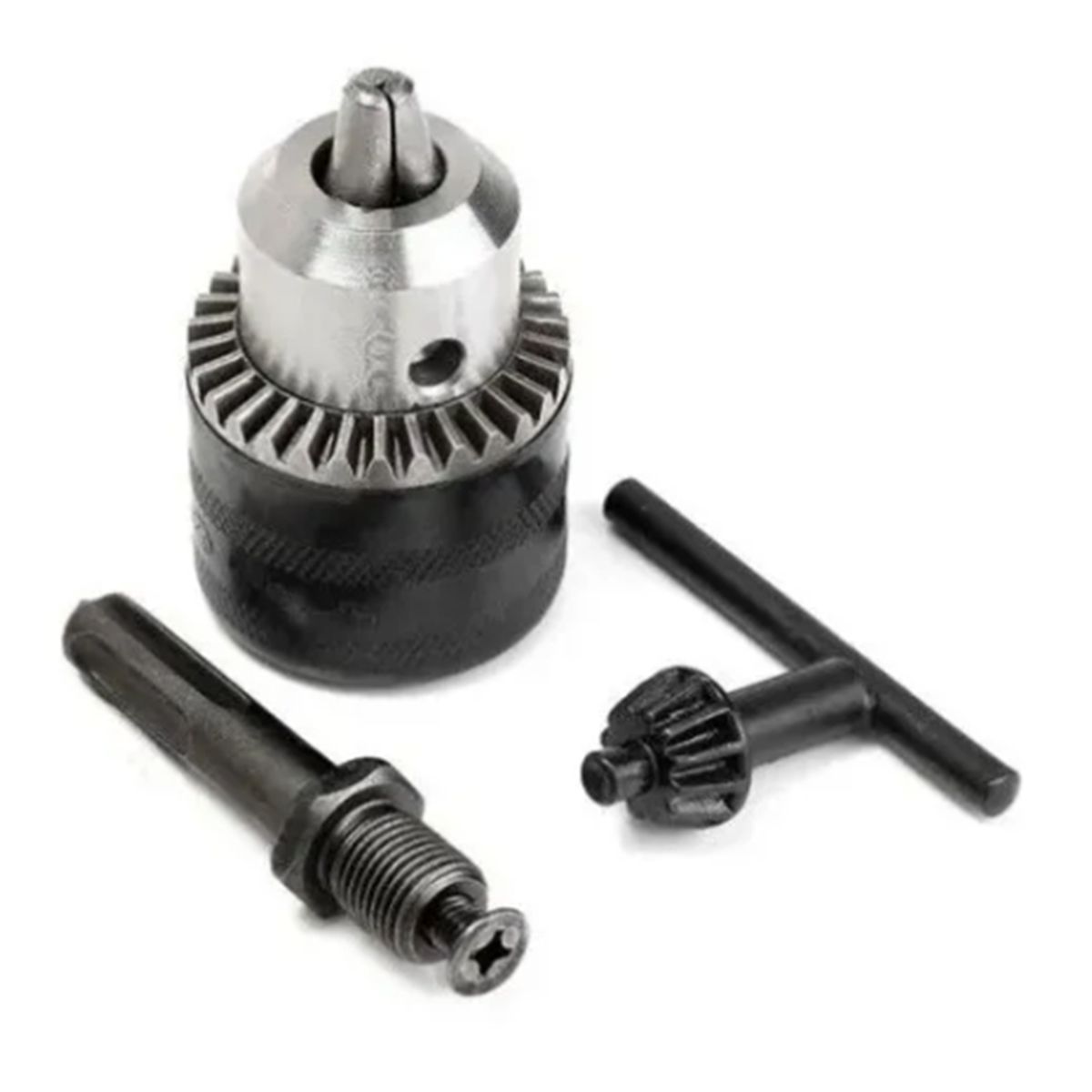 GENERICO - Mandril Taladro 13mm + Llave 12 Adaptador Taladro