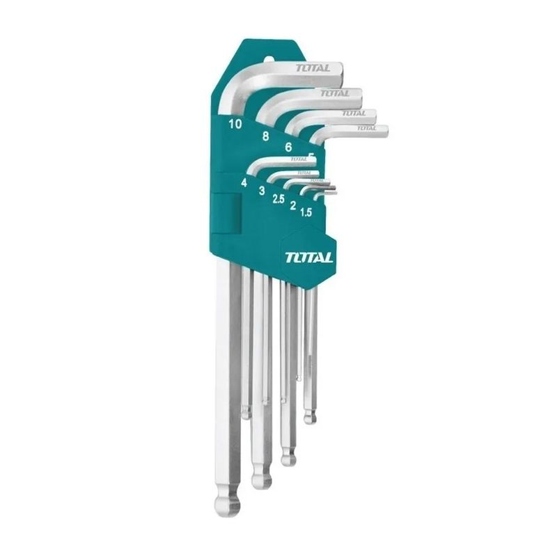 TOTAL TOOLS - Llaves Allen Hexagonal 9 Piezas Total Tht106292