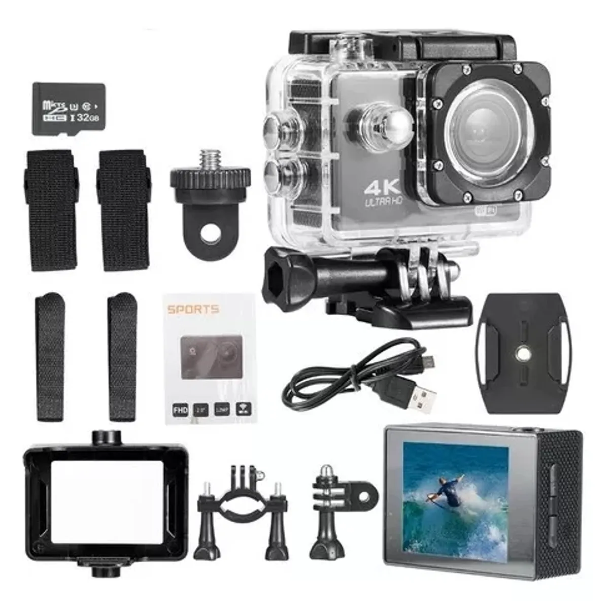 BLUEDREAMER - Camaras De Video Deportiva Camara  4k Wifi Videocamara