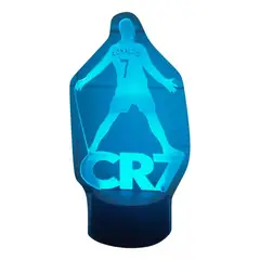 KUANGYE - Lampara Led 3d Ilusion Cristiano Ronaldo Cr7 Futbol Espal Sc
