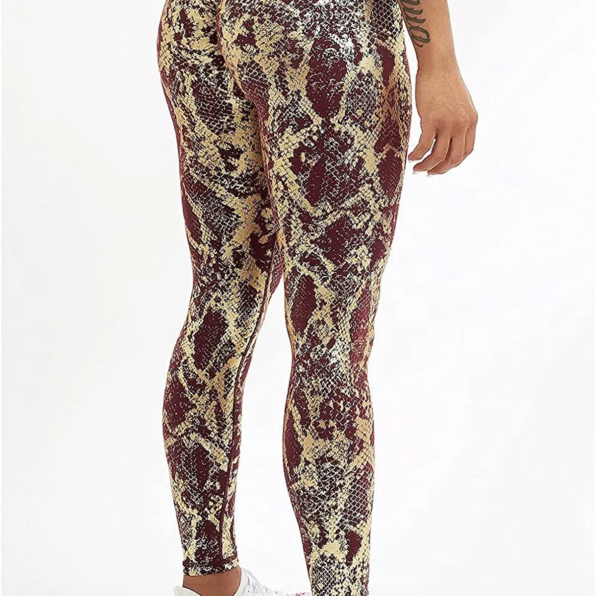 EDWINAYY - Pantalón Calza Torero Yoga Deportivo Push Up Estampado