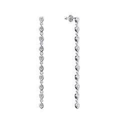 ANDREA COGGIOLA JOYAS - Aros Alicia Gotas Circón Plata Fina 925