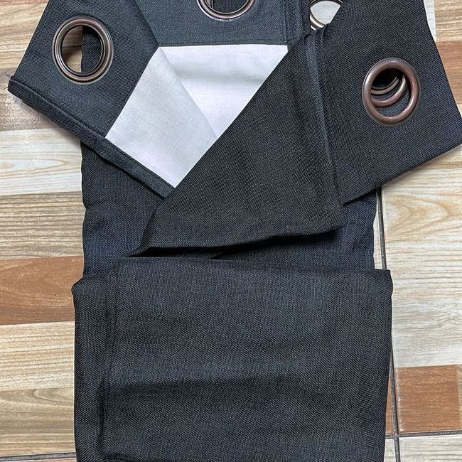 DIANA - CORTINA  Blackout negra  GOMA BLANCA 2 PAÑOS 140X215 CADA PAÑO