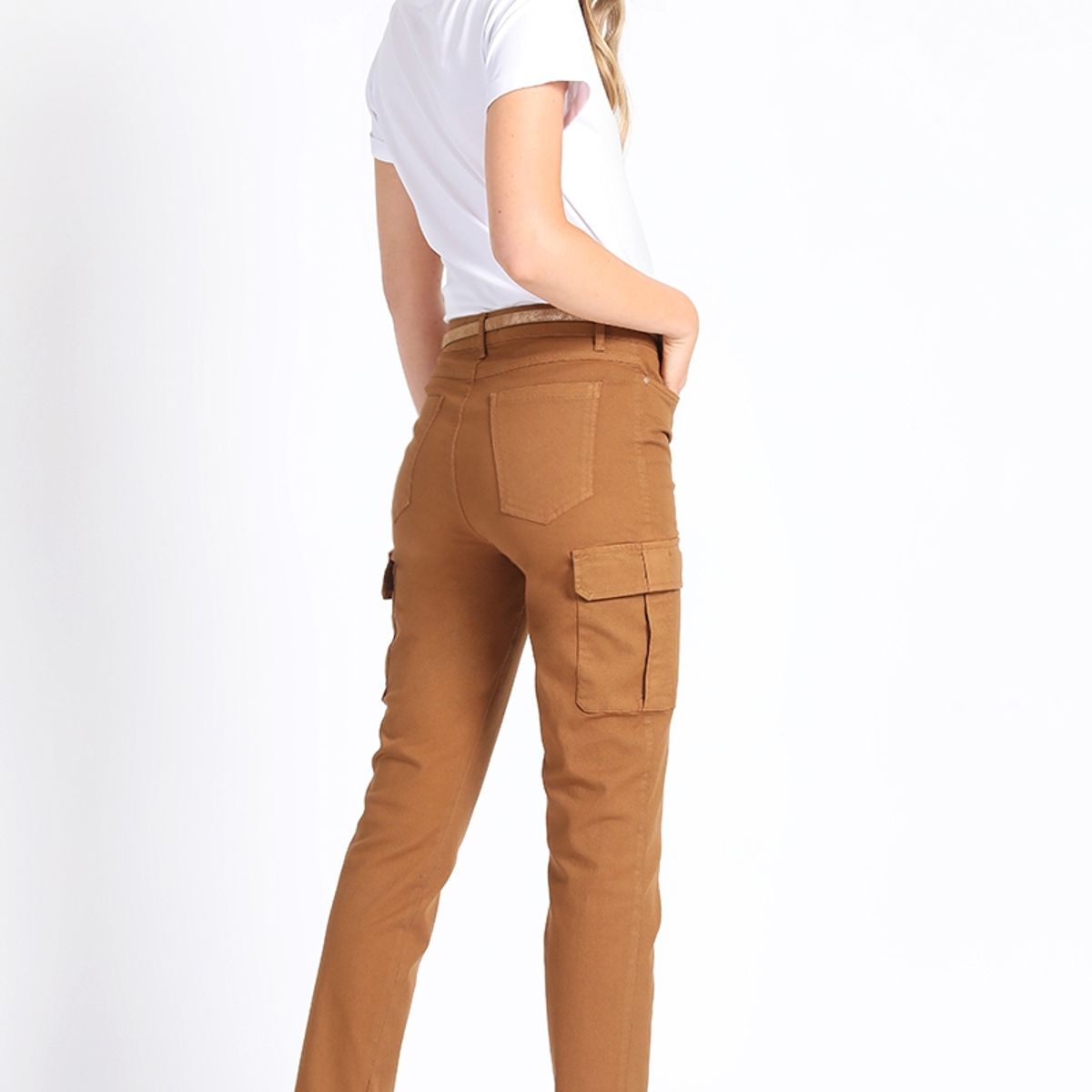 LIOLA - Pantalon Cargo Camel Liola