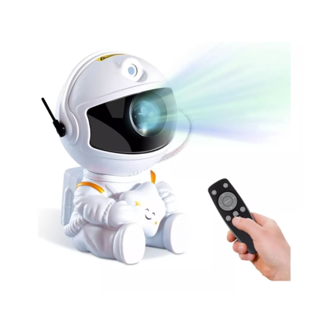 GENERICO - Lampara Led Astronauta Espanta Cuco Proyector Cielo Estrella