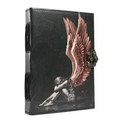 FRANZ MOSSI - Cuaderno Diario Libreta De Cuero Broche Metal