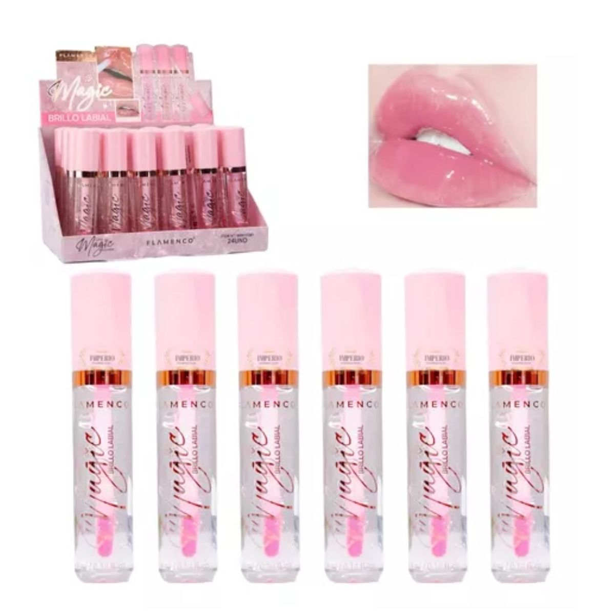 FLAMENCO - Brillo labial Magic Pack 6