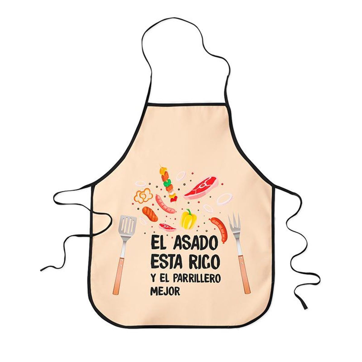 GENERICO - Delantal Cocina Pechera Dieciochero Estampado Anticucho