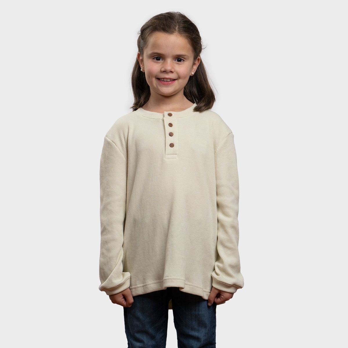 GNOMO - Polera Lodlamita Waffle Manga Larga Kids Gnomo