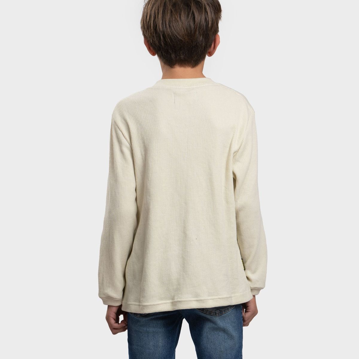 GNOMO - Polera Lodlamita Waffle Manga Larga Kids Gnomo