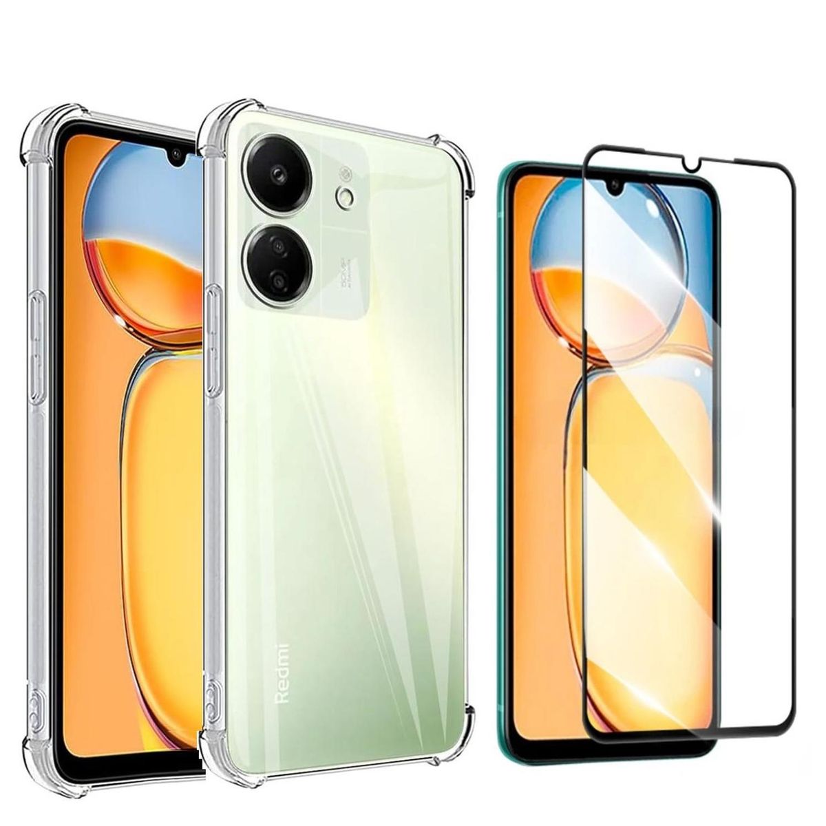 GENERICO - Carcasa Poco C65 4g Antishock Compatible + Lamina Completa - Agua