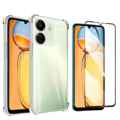 GENERICO - Carcasa Poco C65 4g Antishock Compatible + Lamina Completa - Agua