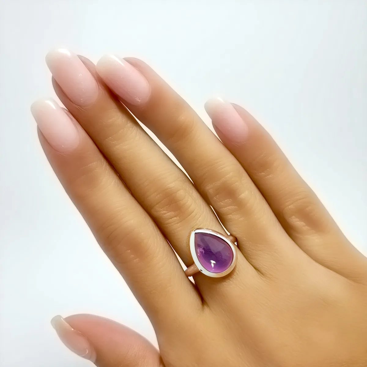 COGGIOLA - Anillo Farhan Amatista Plata Fina 925