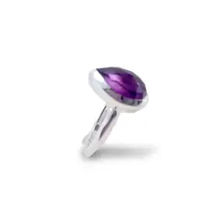 ANDREA COGGIOLA JOYAS - Anillo Farhan Amatista Plata Fina 925