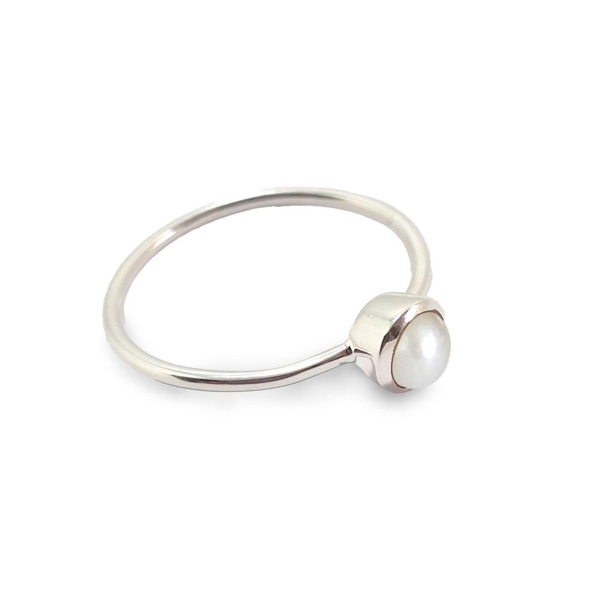 COGGIOLA - Anillo Priya Perla de Río Plata Fina 925