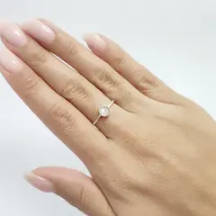 ANDREA COGGIOLA JOYAS - Anillo Priya Perla de Río Plata Fina 925