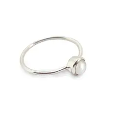 COGGIOLA - Anillo Priya Perla de Río Plata Fina 925