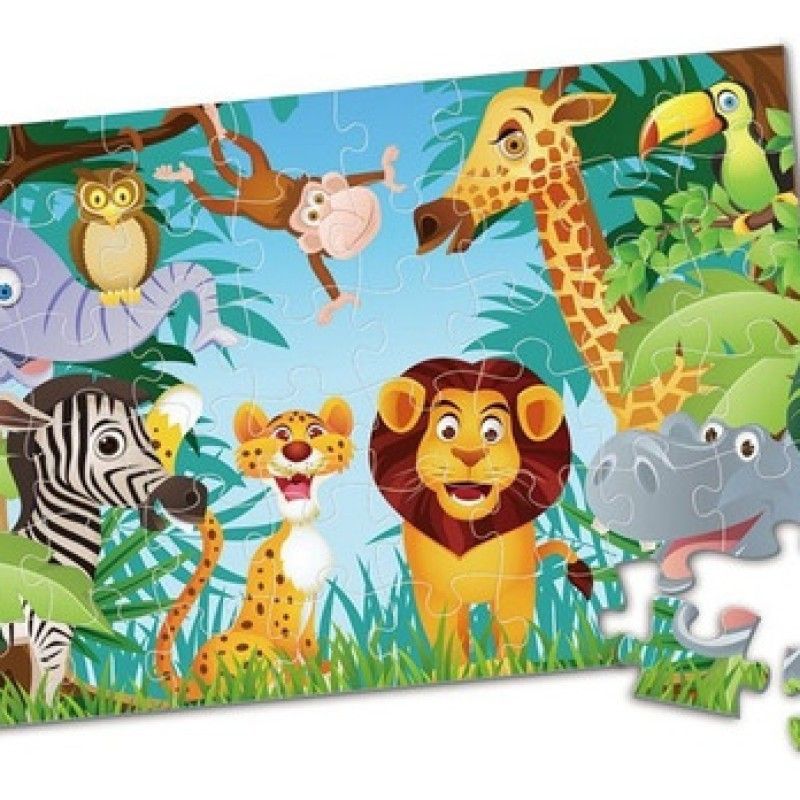 SOFT PLAY - Puzzle Jumbo Niño 48 Piezas - Selva