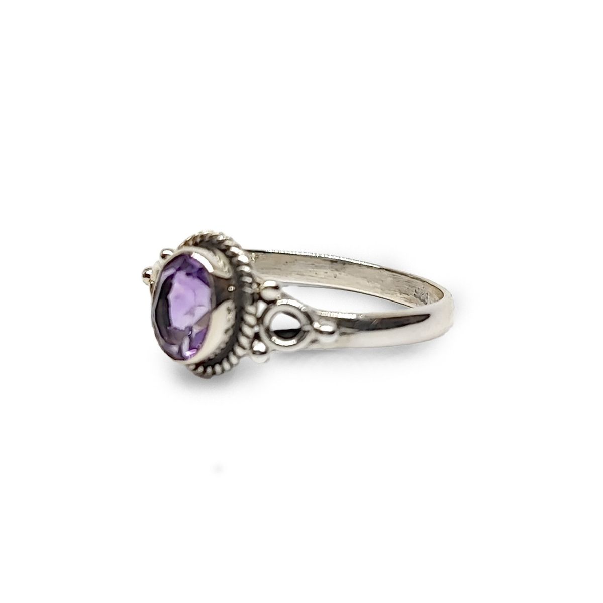 ANDREA COGGIOLA JOYAS - Anillo Sansa Amatista Plata Fina 925