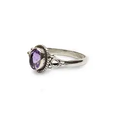 COGGIOLA - Anillo Sansa Amatista Plata Fina 925