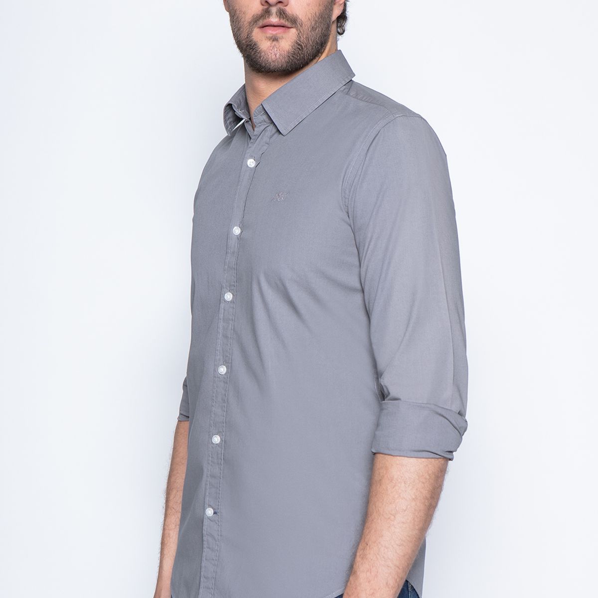 NEW MAN - Camisa Ely Gris New Man