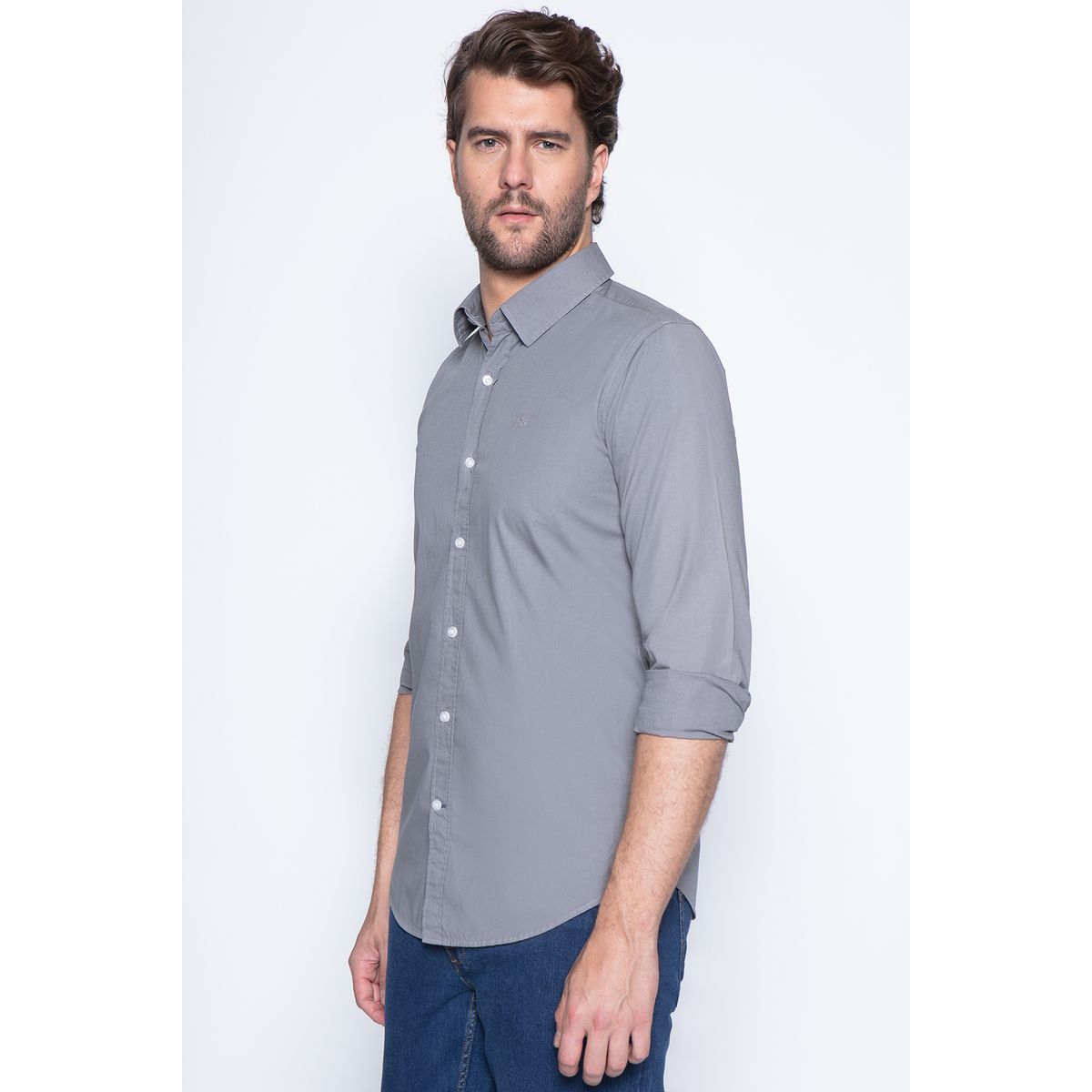 NEW MAN - Camisa Ely Gris New Man