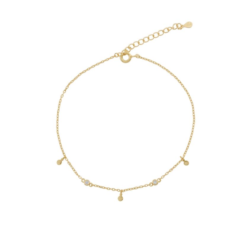 BOAZ JOYAS - Tobillera Circones bañada en oro