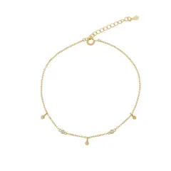 BOAZ JOYAS - Tobillera Circones bañada en oro