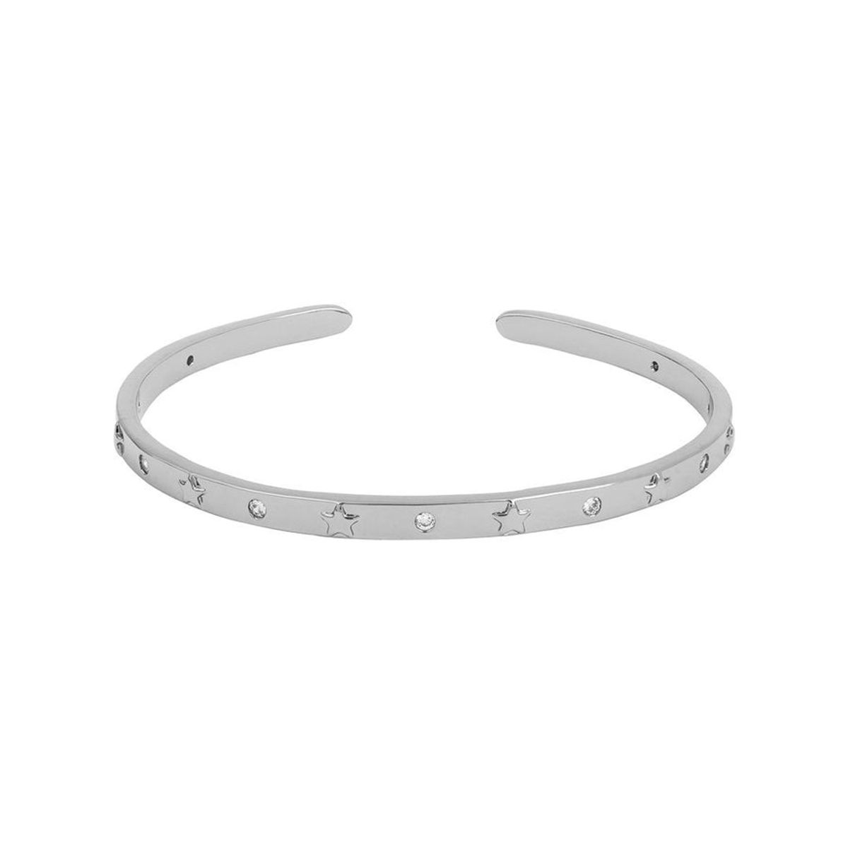 BOAZ JOYAS - Esclava Bruna bañada en oro blanco