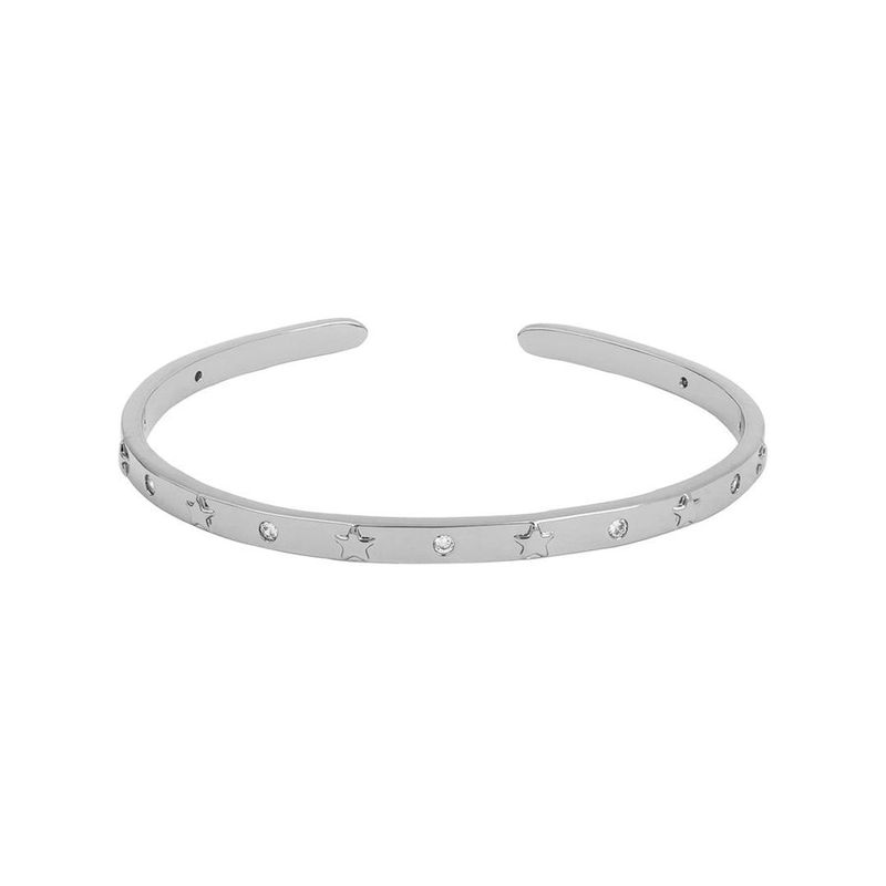 BOAZ JOYAS - Esclava Bruna bañada en oro blanco