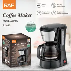 RAF - Coffee Maker Cafetera Eléctrica por goteo de 12 Tazas - 1000w potencia