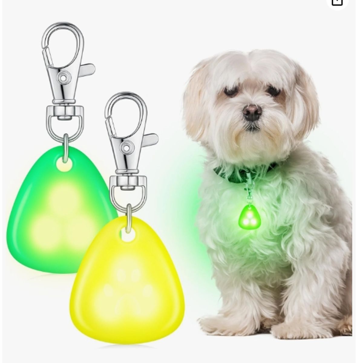 GENERICO - Collar Para Mascotas Luz Led Patitas Perros Y Gatos Verde