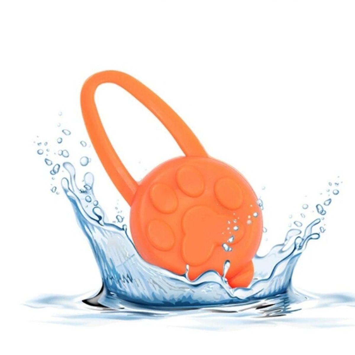 GENERICO - Collar Colgante Luz Led Patitas Perros Y Gatos Naranja